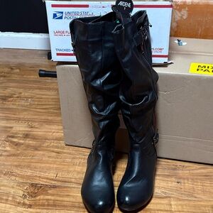 Ardene Sleek Black Tall Boots